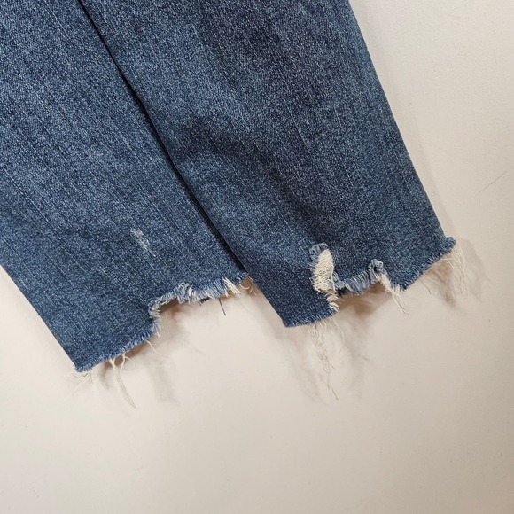 BlankNYC The Madison Crop Step Hem High Rise Jeans 26 Distressed - Picture 9 of 11